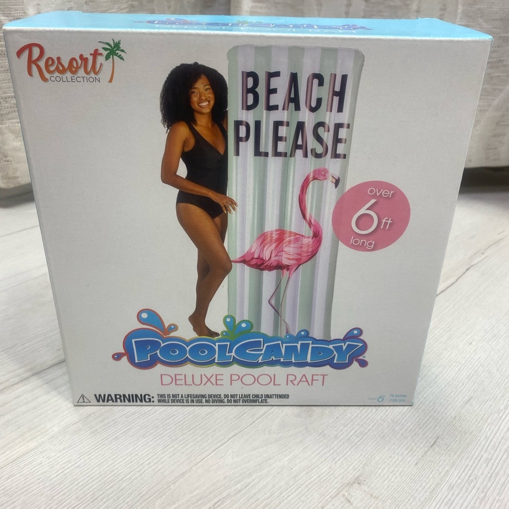 Report Collection PoolCandy Deluxe Inflatable Raft - Pink Flamingo